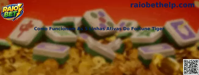 Como funcionam as cinco linhas ativas do Fortune Tiger